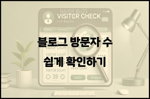 블로그 방문자 수 확인 방법
