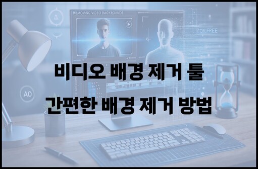 쉬운 영상 배경 제거 방법
