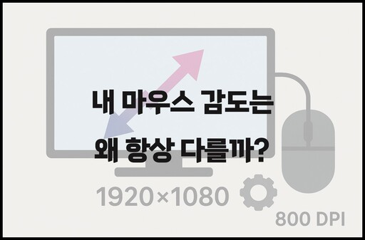 내 마우스 감도는 왜 항상 다를까
