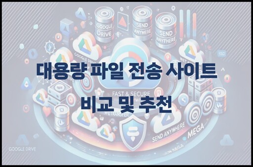 대용량 파일 전송 사이트 비교 및 추천