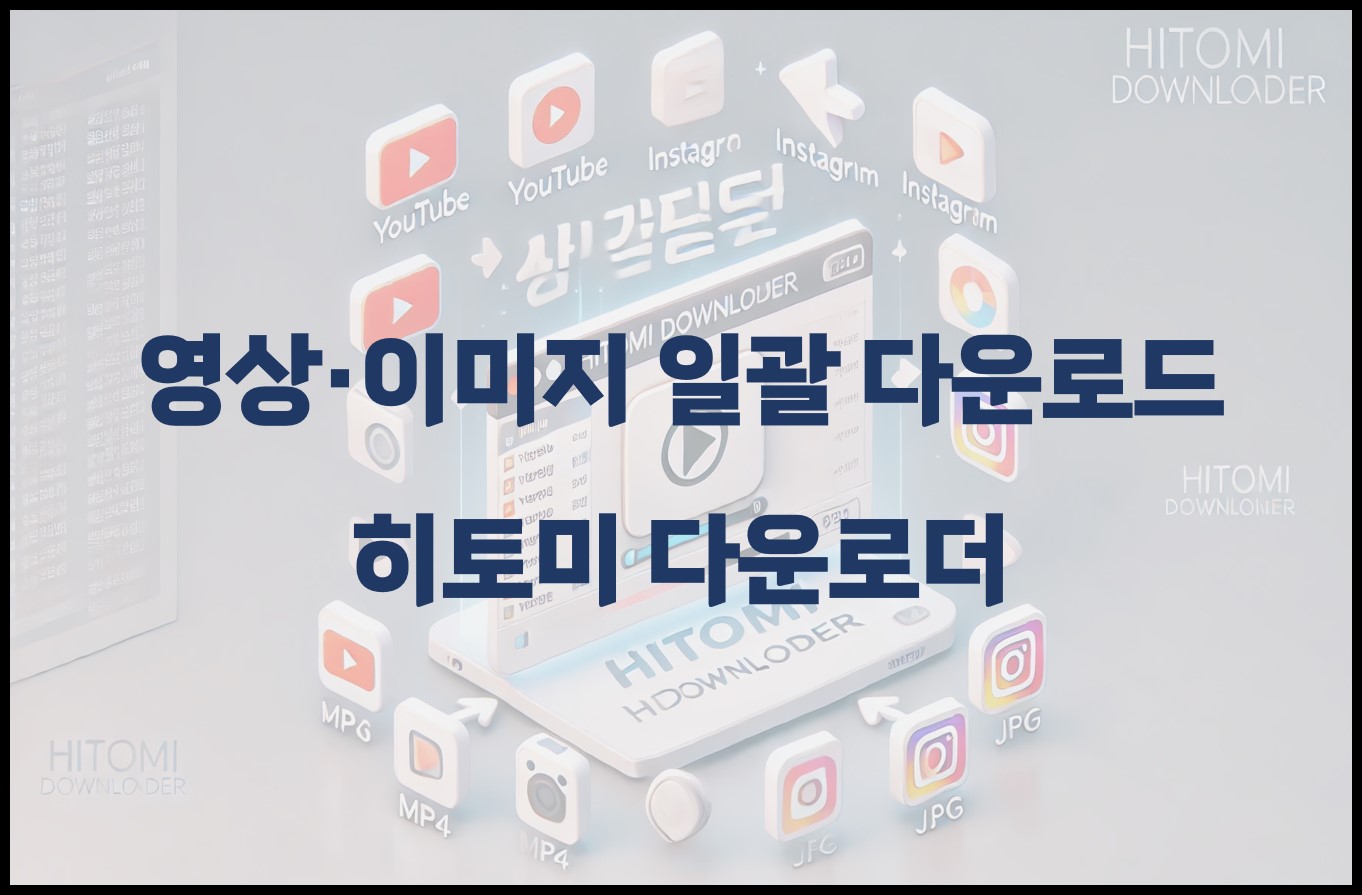 영상 이미지 일괄 다운로드 히토미 다운로더