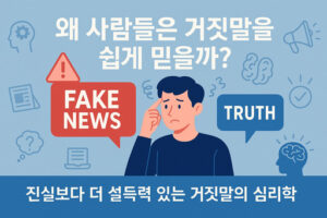 왜 사람들은 거짓말을 쉽게 믿을까 심리학적 사실